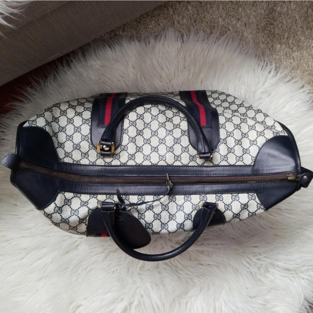 Authentic Vintage Gucci Duffle Carry on - Picture 7 of 11